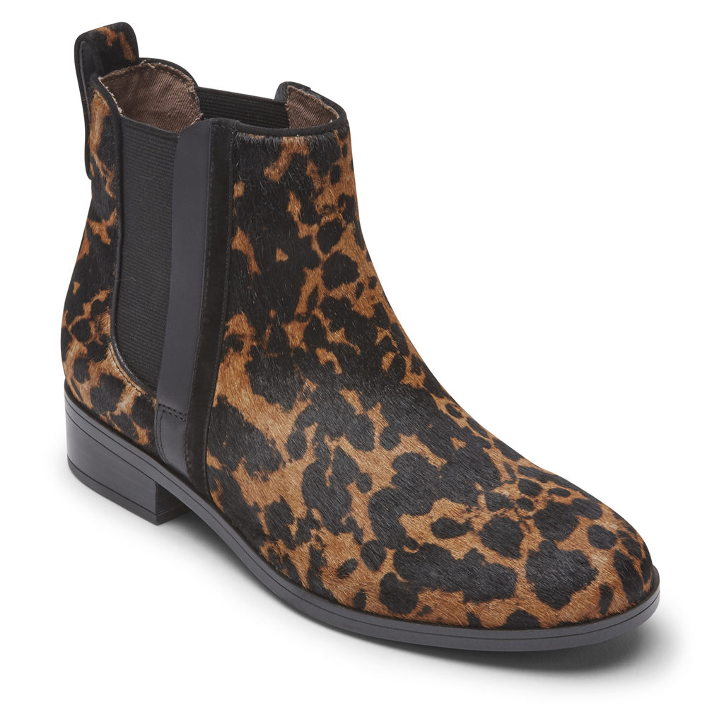 Rockport Boots For Womens Leopard - Larkyn Chelsea - LH6925874